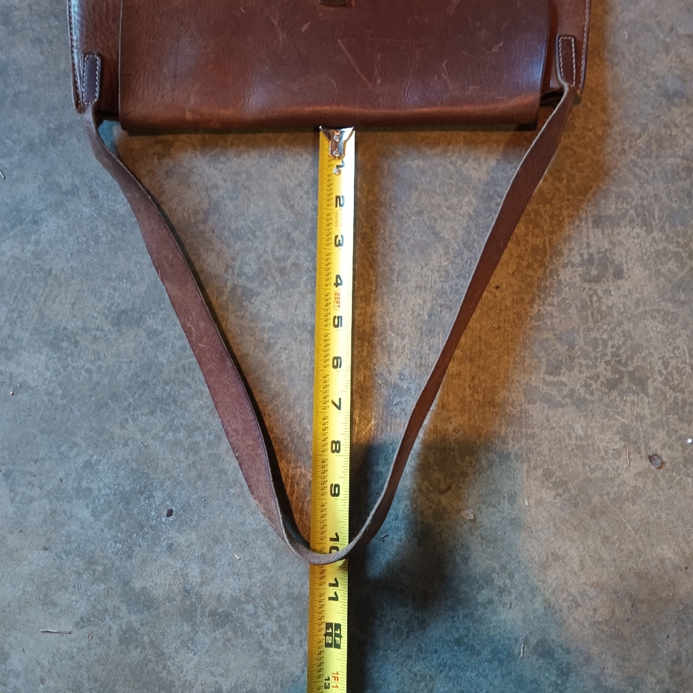 Bob Timberlake Brown Leather Messenger Bag - Picture 6 of 6